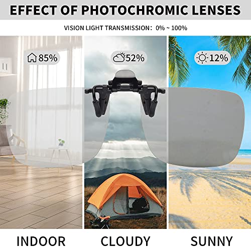 JM Polarized Clip on Sunglasses Frameless Flip Up Lens for Prescription Glasses3