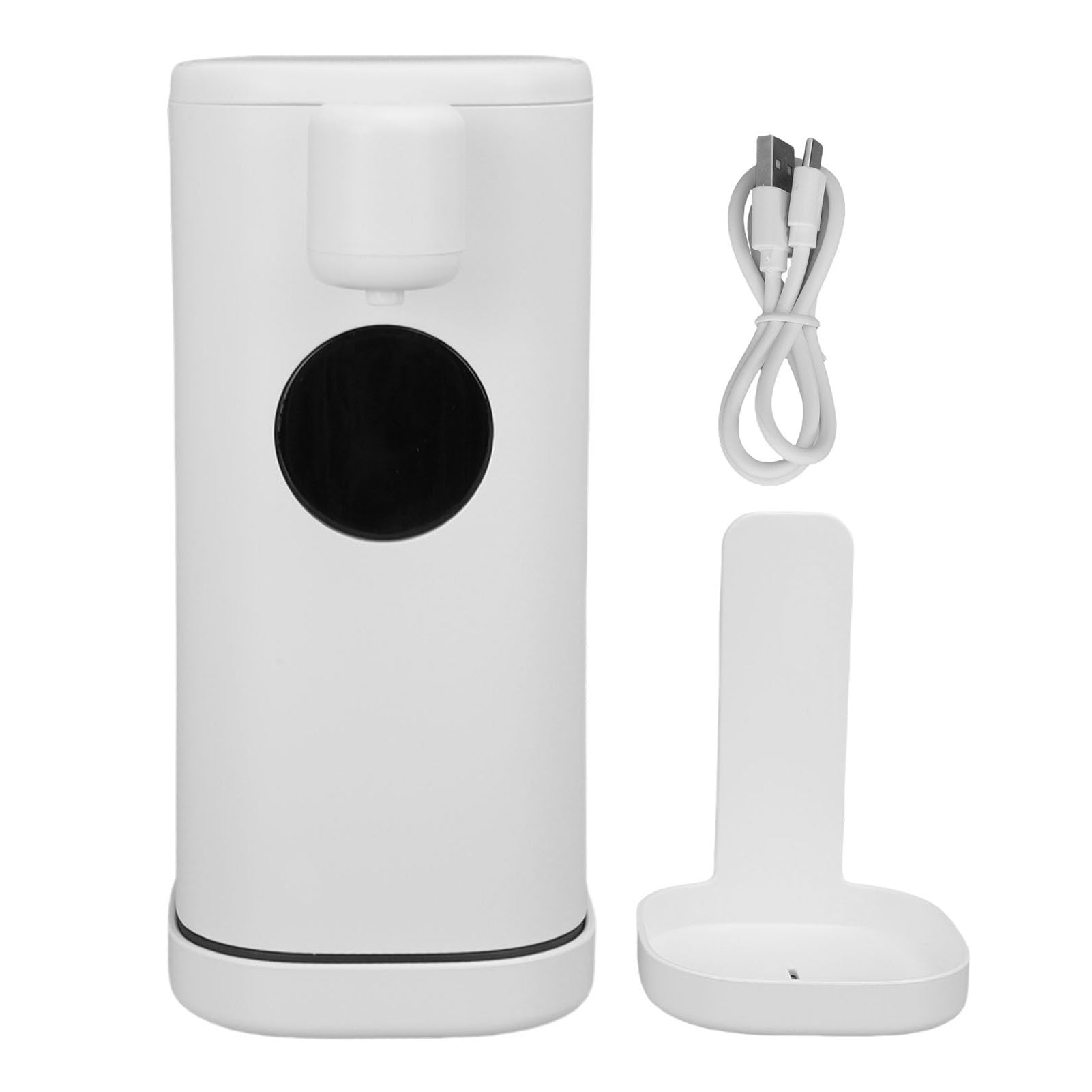 Duokon Dispenser Automatico di Sapone, Supporto a Parete in Schiuma ABS Touchless, Ricaricabile Tramite USB 350 Ml IPX7 con 3 Livelli di Schiuma e Timer da 20 Secondi per Bagno, Ufficio (Erogatore
