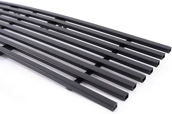 CHEDA Insert Bumper Black Billet Grille Compatible with 2009 2010 2011 2012 2013 2014 Ford F150 Pikcup(Black)