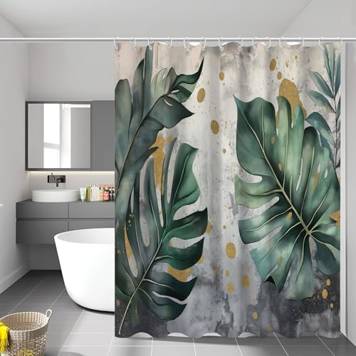 Rideau de douche tropical 180x180 cm en polyester durable