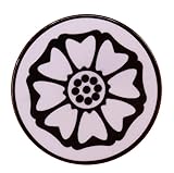 White Lotus Flower Cult Cartoon TV 1.2' Enamel Pin Badge