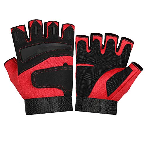 Luvas Esportivas, Andoer Luvas sem dedos Luvas esportivas antiderrapantes ajustáveis ​​de meio dedo