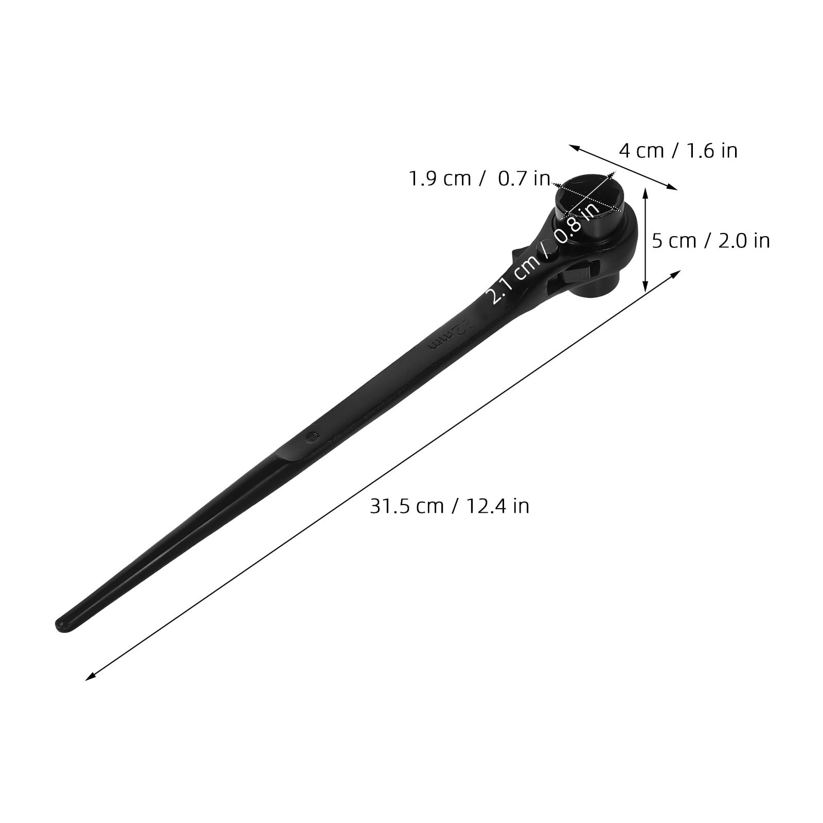 Mobestech 3 szt. kluczy do rusztowań, podwójna głowica 19 mm/22 mm,