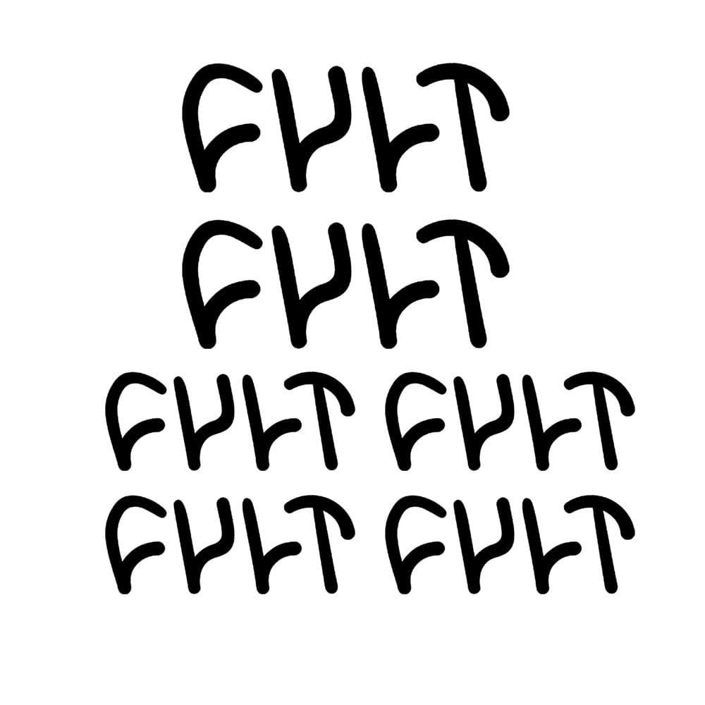 6pcs for Cult BMX Sticker Bike Helmet Car Window Vinyl Cut Decal Graphic (Black)