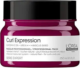 L'Oréal Professionnel Máscara de Tratamento Curl Expression, Hidrata e Desembaraça, Acrescenta Brilho, Para cabelos crespos e cacheados, Sem Parabenos, 250g
