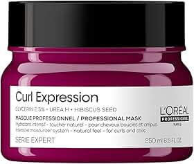 L'Oréal Professionnel Máscara de Tratamento Curl Expression, Hidrata e Desembaraça, Acrescenta Brilho, Para cabelos crespos e cacheados, Sem Parabenos, 250g
