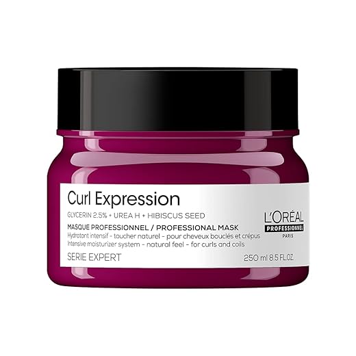 L'Oréal Professionnel Máscara de Tratamento Curl Expression, Hidrata e Desembaraça, Acrescenta Brilho, Para cabelos crespos e cacheados, Sem Parabenos, 250g