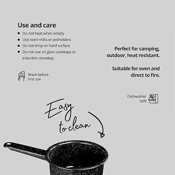 Granite Ware Saucepan Set, 1 Qt & 2 Qt - Speckled Black, Set of 2