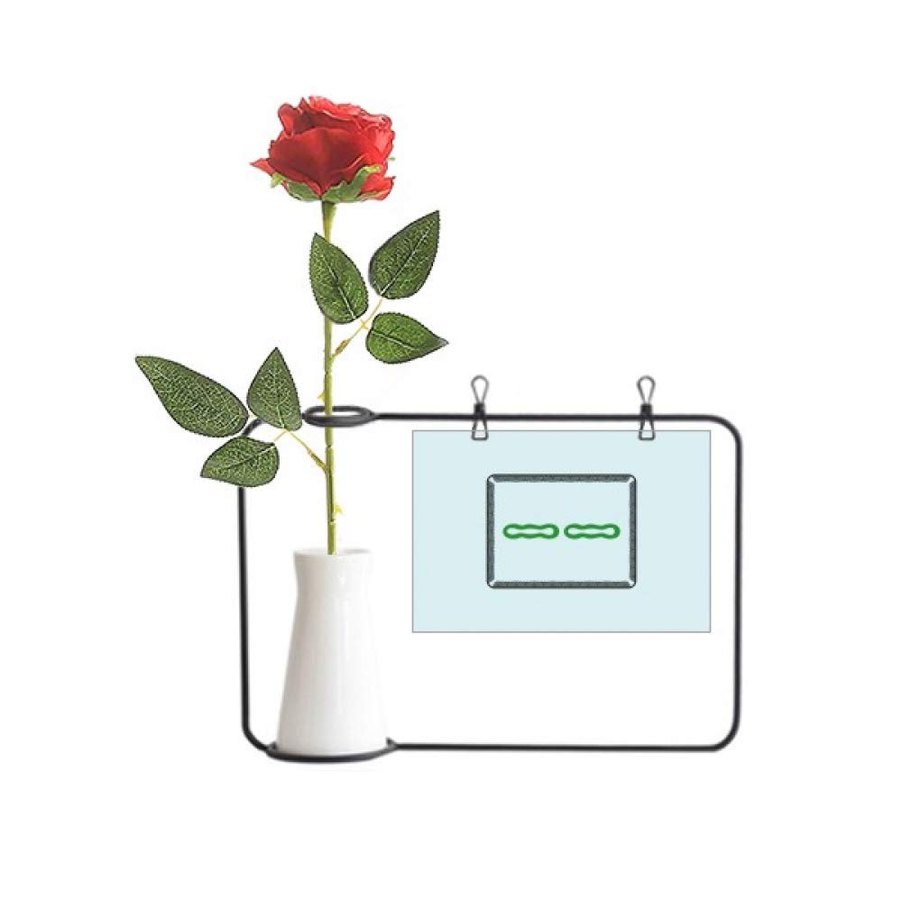 Vase decoration bouteille motif mahjong luxe avec roses artificielles haut de gamme
