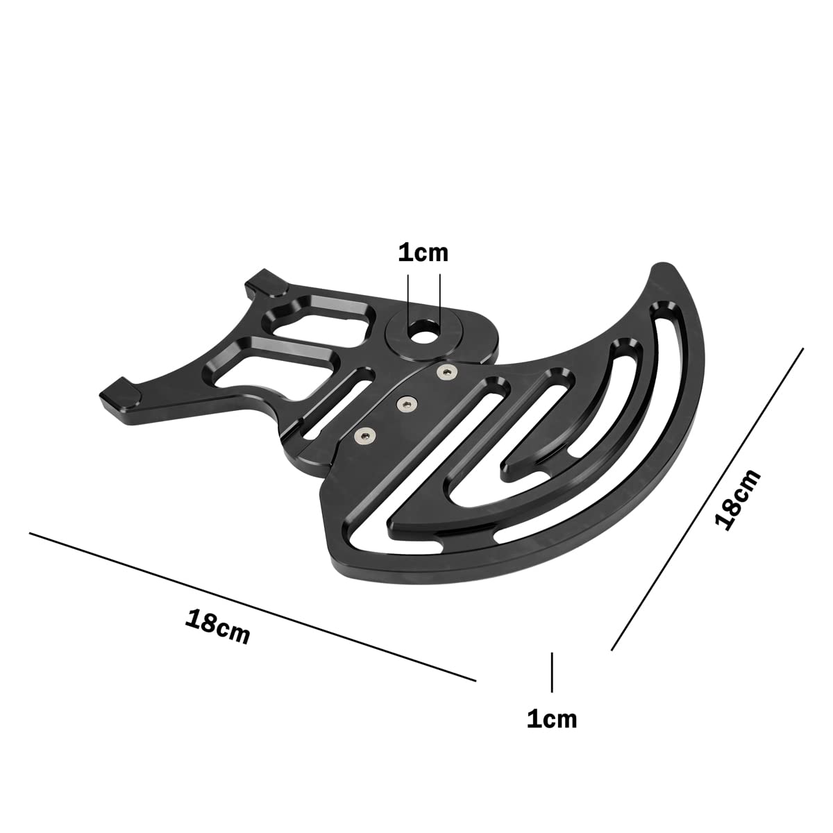 Billet Aluminium CNC 6061 Kettenradschutzabdeckung Hinterer Scheibenschutz Rotoradapter Bremssattelschutz für Sur-Ron MX und X Bike und für Segway X260 (Schwarz)