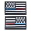 Thin Red Blue Line Black White