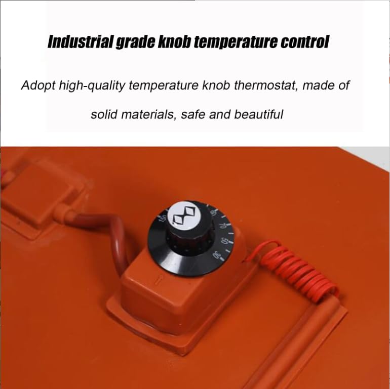Regulowany Termostat Metalowego Podgrzewacza Beczek, 30℃-150℃ Pas Grzewczy Z Gumy Silikonowej do Wiader Z Olejem 100L I Beczek Ze Smarem. Praktyczny Podgrzewacz.