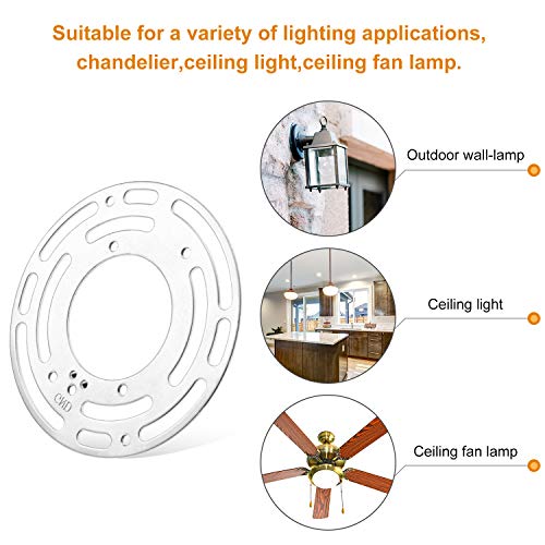 Pelopy 5 Sets Light Fixture Mounting Bracket Light Fixture Crossbar 4 Inch Diameter Universal Light Crossbar Steel Crossbar Bracket With Screw For Wall Light, Close To Ceiling Light, Chandelier #TOP2