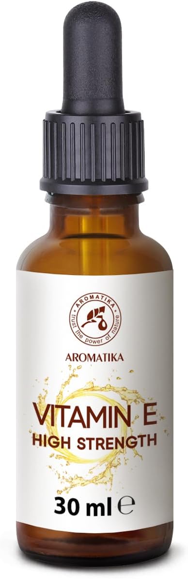 Vitamina E Alta Concentrata 30 ml – Base Cosmetica – Naturale – per la Cura della Pelle – Viso – Capelli – Bellezza