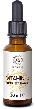High Strength Pure Vitamin E 30 ml - Vitamin E Drops - Natural - Cosmetic Base - Vitamin E for Skin Care - for Face - Skin - Hair - Nails - Lips - Beauty