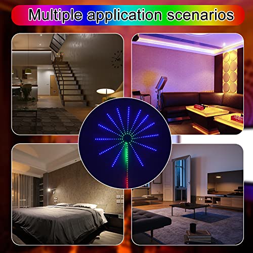 Just E Joy Fireworks Led Strip Lights - Bedroom Music Synchronized Color-Changing Led Light, App Control Firework Led Light For Home, Party, Holiday Decoration (White) #TOP6
