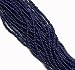 Navy Blue Opaque Czech 8/0 Glass Seed Beads 1 Full 12 Strand Hank Preciosa Jablonex