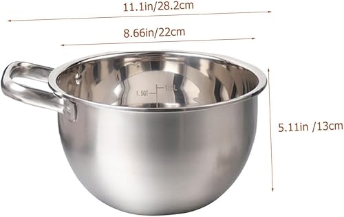 Miniatura 6 de PRETYZOOM Tazón batidor de huevos de acero inoxidable para tazones de pasta, tazón de mezcla para hornear, tazón de mezcla para hornear, tazón de