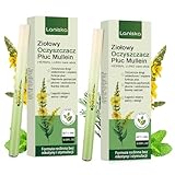 2pc Mullein Kräuter-lungenreiniger, Mullein Lung Purifier, Upgraded Herbals Diffuser Pen, Königskerze Aromatherapie Lungenreinigung Inhalator, für Männer Frauen