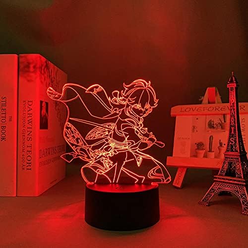 LXMISS Genshin Impact Figure Lamp Kaedehara Kazuha LED Night Light for Children Bedroom Decor Kids Birthday Gift LED Night Bedside Table Touch Control (5154)