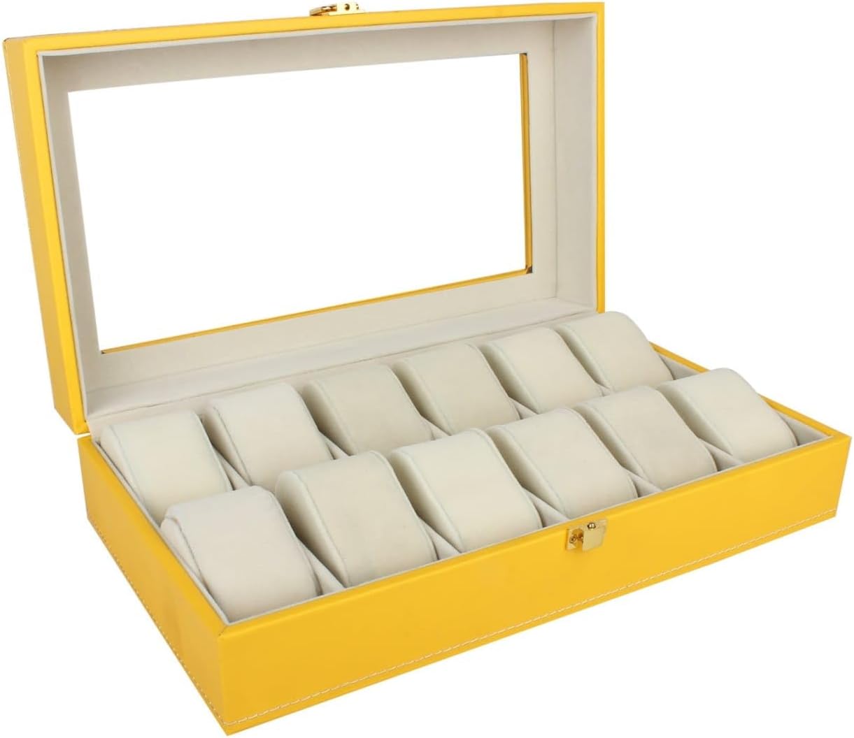 PANKATI® Watch Storage Box Organizer with Faux Leather Finish