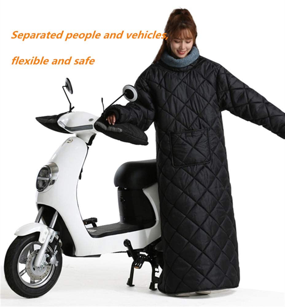Scooter Antivento Parabrezza Gamba Grembiule Ispessito Scooter Coprigambe Plaid Vino Rosso L
