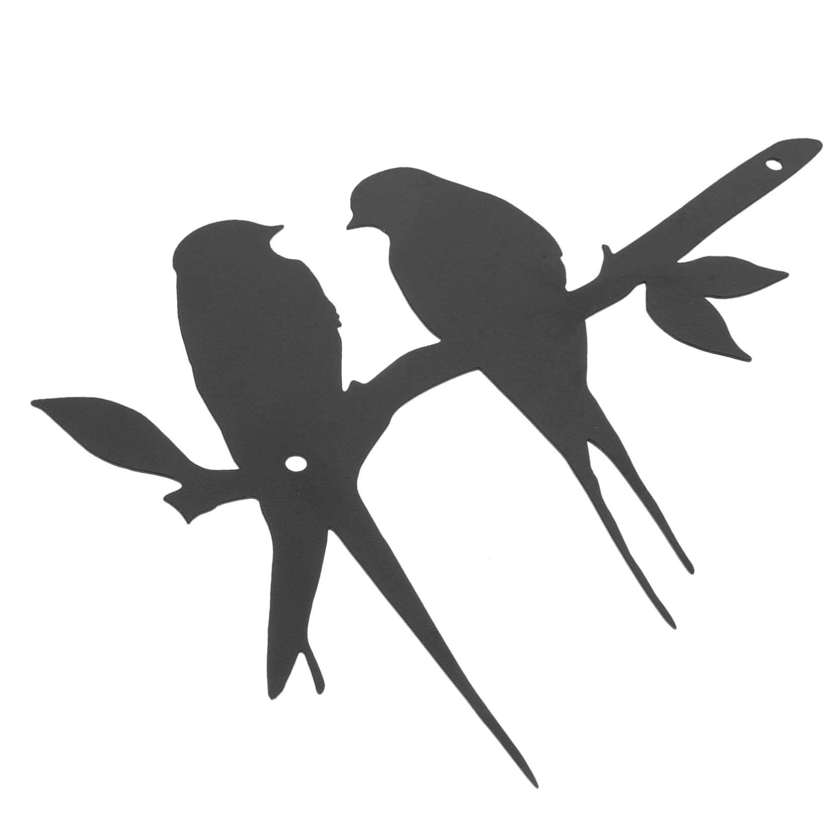 ToddmomyHummingbird Tree Plug-in Metal Tree Art Bird Tree Ornaments Metal Bird Art Garden Ornament Black Wall Decals Garden Sculpture Metal Insert Rod Still Iron Animal Wood Pile