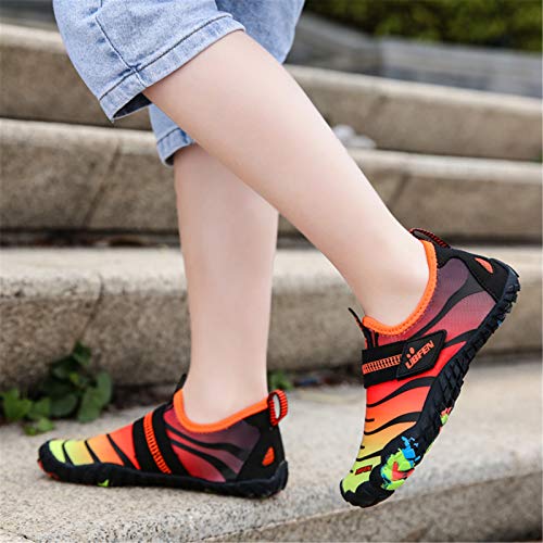 Image of UBFEN Water Shoes for Kids Boys Girls Aqua Socks Barefoot Beach Sports Swim Pool Quick Dry Lightweight Toddler Little Big Kid | Lightweight, Barefoot-style, Perfect for Water parks, Beach, Pool, Kayak, Creek Hiking, Camping, Toddler, Little Kid, Big Kid