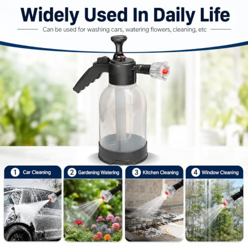 Image of 2L Foam Sprayer & Glove for Car & Bike Wash, Snow Foam, Adjustable Nozzle and Multipurpose Home