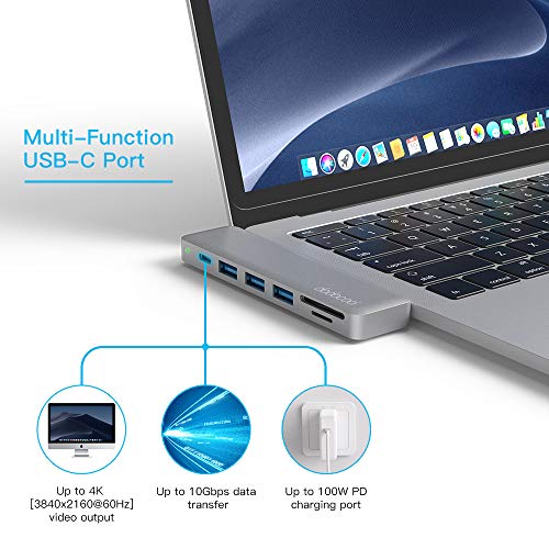 Adaptador Hub Macbook PRO USB tipo C HDMI 4k Thunderbolt 3, Cinza