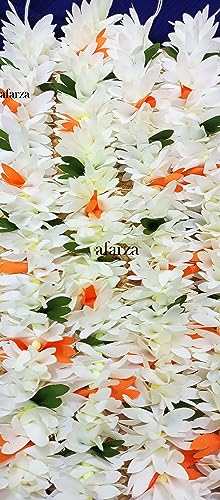 Image of gajra for hair bun juda accessories mogra Jasmine Scrunchies For Women Pack 4 pieces (multi)