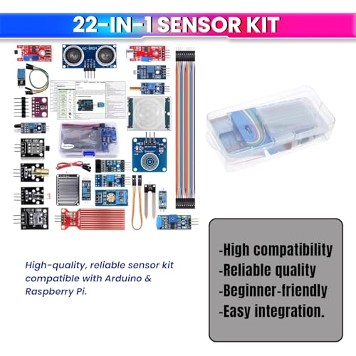 Image of amiciSense 22-in-1 Sensor Module Kit for Raspberry Pi, and IoT Projects - Comprehensive Starter Set for Beginners and Enthusiasts​