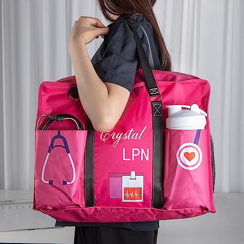 Bolso tote para enfermería con nombre personalizado miniatura 6