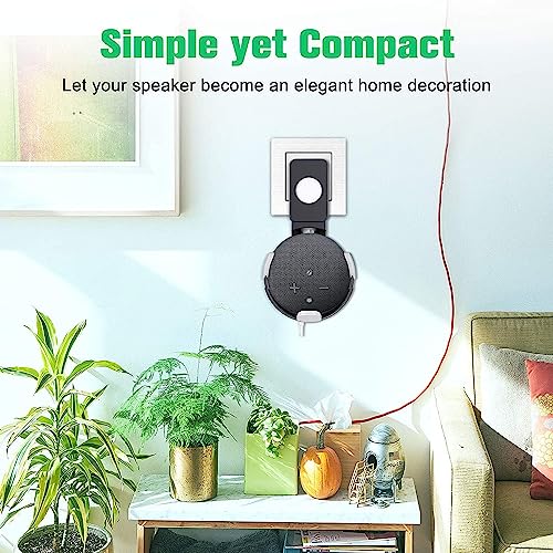 Soporte de pared para Amazon Echo Dot 5 blanco accesorios altavoz M6 4
