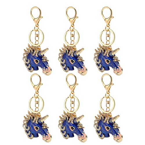 Porte-clés en métal durable : lot de 6 charms animaux en finitions soignées pour sac