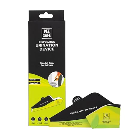 Pee Safe Travel Buddy Stand & Pee Foldable & Disposable Female Urination Device | For Women, Pregnant Women, Joint Pain Patients & Travelers | Easy To Carry | Reduces The Risk Of UTI | Travel Friendly | Leak-proof | Pack Of 12