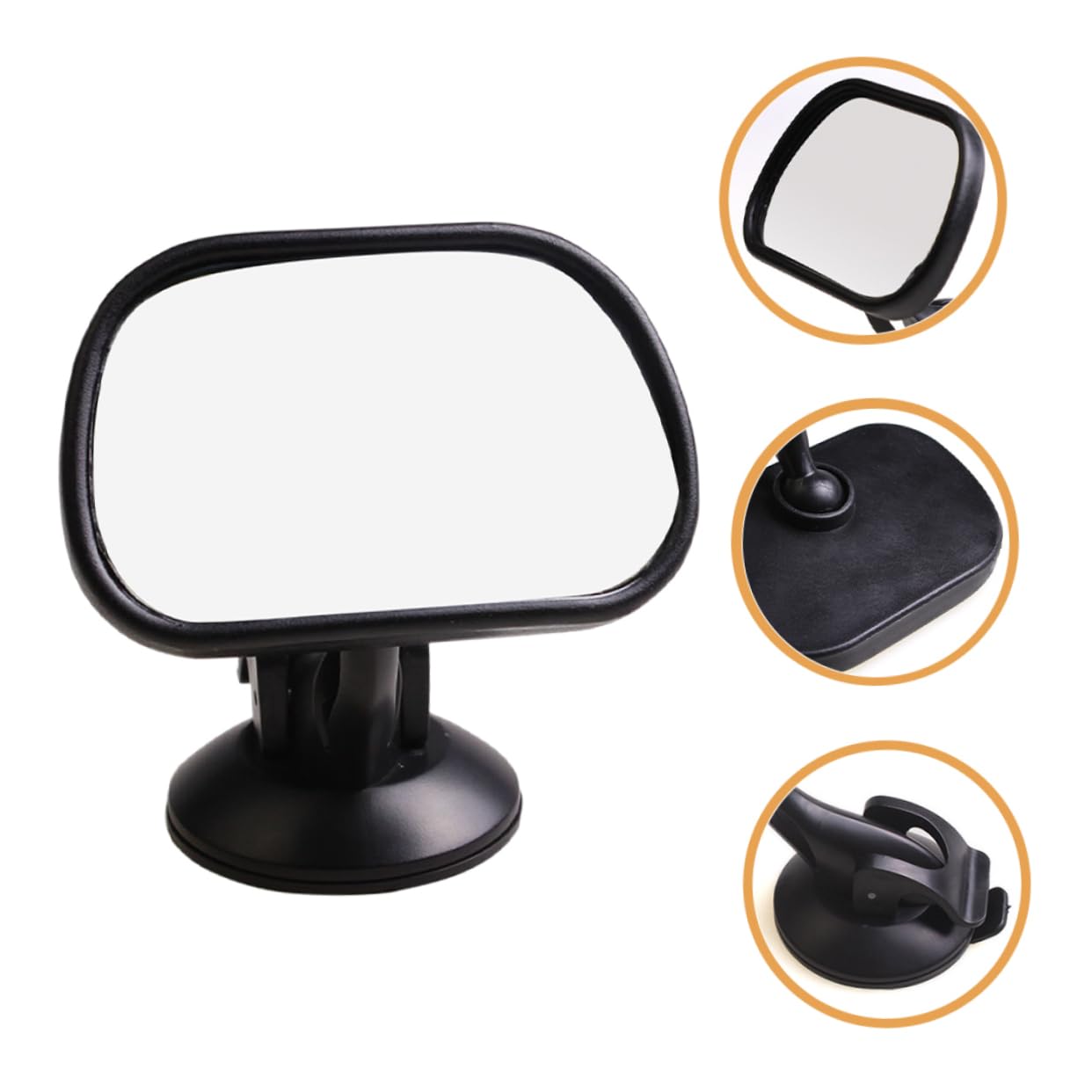 TOYANDONA 3pezzi Specchietto Retrovisore Per Ventosa Ampio Angolo Di Visione Per Sicurezza Auto Per Seggiolini e Passeggini Facile Da Installare e Utilizzare