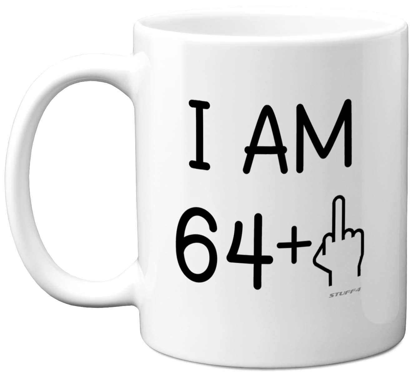 65th Birthday Gifts for Women Men, Rude Novelty Mug Middle Finger, Gag Joke Gifts, Perfect Funny Mugs for Birthday Present, 11oz Premium Ceramic Coffee Mug