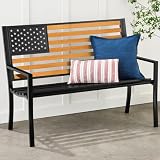 Best Choice Products Outdoor Bench 2-Person Steel Indoor/Outdoor Bench for...