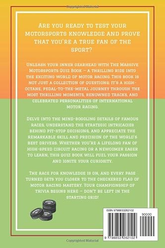 image for The Massive Motorsports Quiz Book: 400 Challenging Trivia Questions Ra