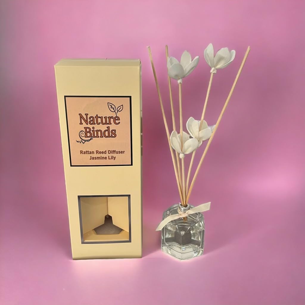 Rattan Reed Diffuser Set Jasmine Lily Aromatherapy Oil