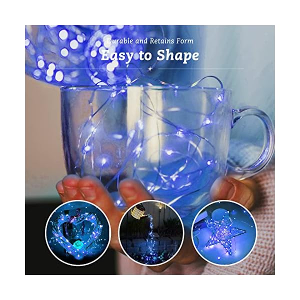 Rivokeer fairy string lights battery operated 12 pack 7ft 20led waterproof silver wire firefly starry lights for diy mason jar bedroom party birthday wedding decorations string lights - image 3