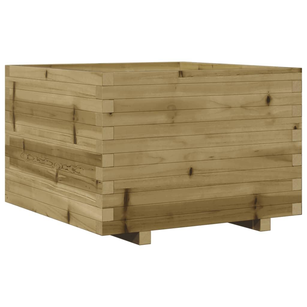 Jardinière en bois de pin 70x70 cm pour fleurs et légumes de jardin