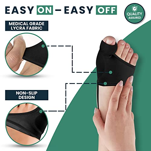 Bunion Corrector For Women And Men - Bunion Relief Sleeves For Big Toe Straightening Separator Orthopedic Bunion Socks Splint Pads Protector With Cushion Guards For Hallux Valgus Correction (Black) #TOP5