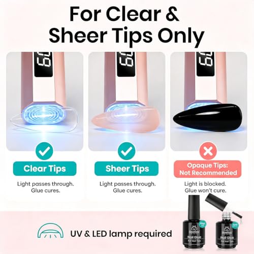 Image of Beetles Gel Polish 2Pcs 15ml Nail Glue Kit for Acrylic Nails | 5 in 1 Super Strong Brush in Nail Gel Glue for False Nails Tips and Gel Nail Polish Led Lamp Required
