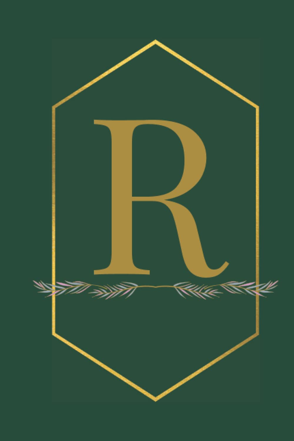Letter R Initial Notebook 120 Pages Lined A5 Journal Slytherin Green