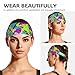 Boys Girls Sports Sweatbands, Multi Style Elastic Hair Band for Yoga Workout Shower, Cool 80S 90S Fashion Style Geometric Colorful Art Headwear Head Accessories
