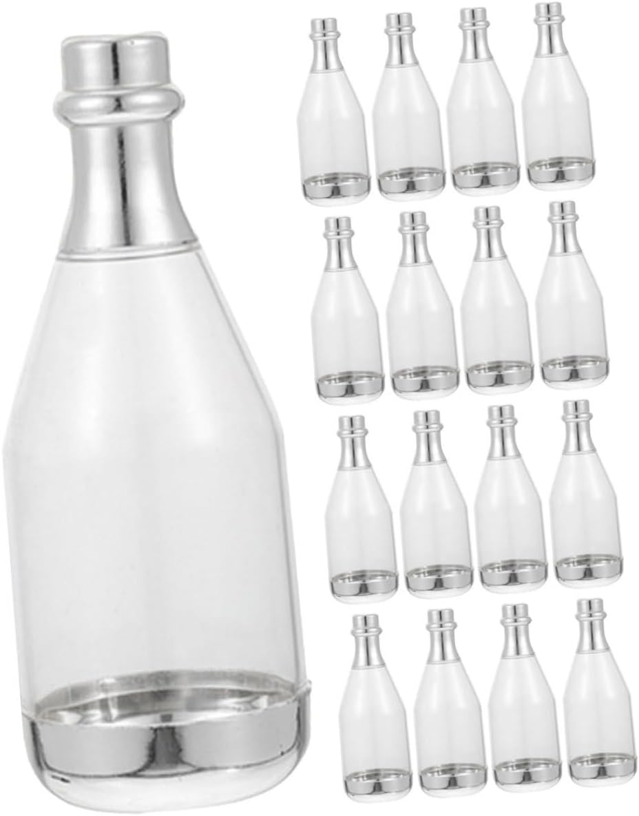 20pcs Silver Sparkling Wine Bottle Candy Boxes Wedding Party Favors Candy Containers Large Size Party Favors for Adults and Birthday Celebrations
