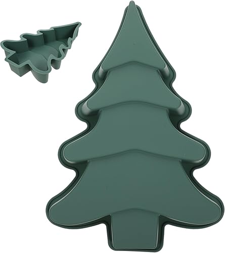 Miniatura 3 de RUMILK Moldes de silicona 3D para hornear de Navidad, molde de pastel de árbol de Navidad 3D, moldes de silicona para hornear molde antiadherente