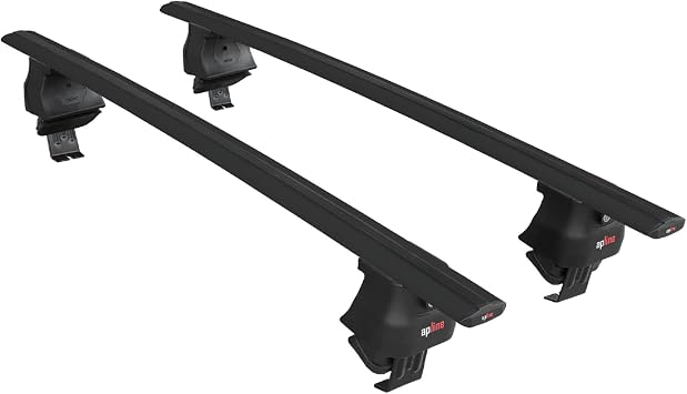 Compatible with Fiat 500 L 2012-2017 ACE-4 Car Roof Rack Cross Bar Black Aluminium 2 Bars